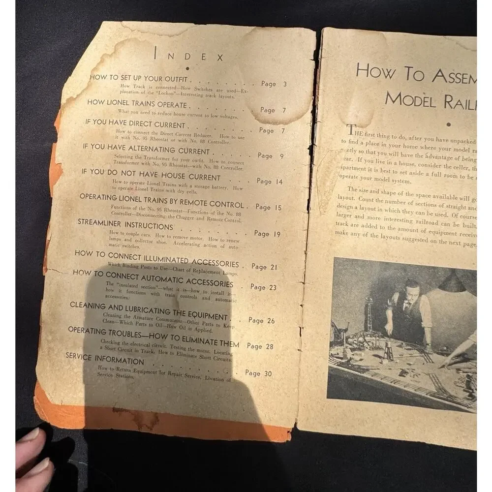 Vintage Lionel Trains Instructions Assembling and Operating Manual Booklet -5/20